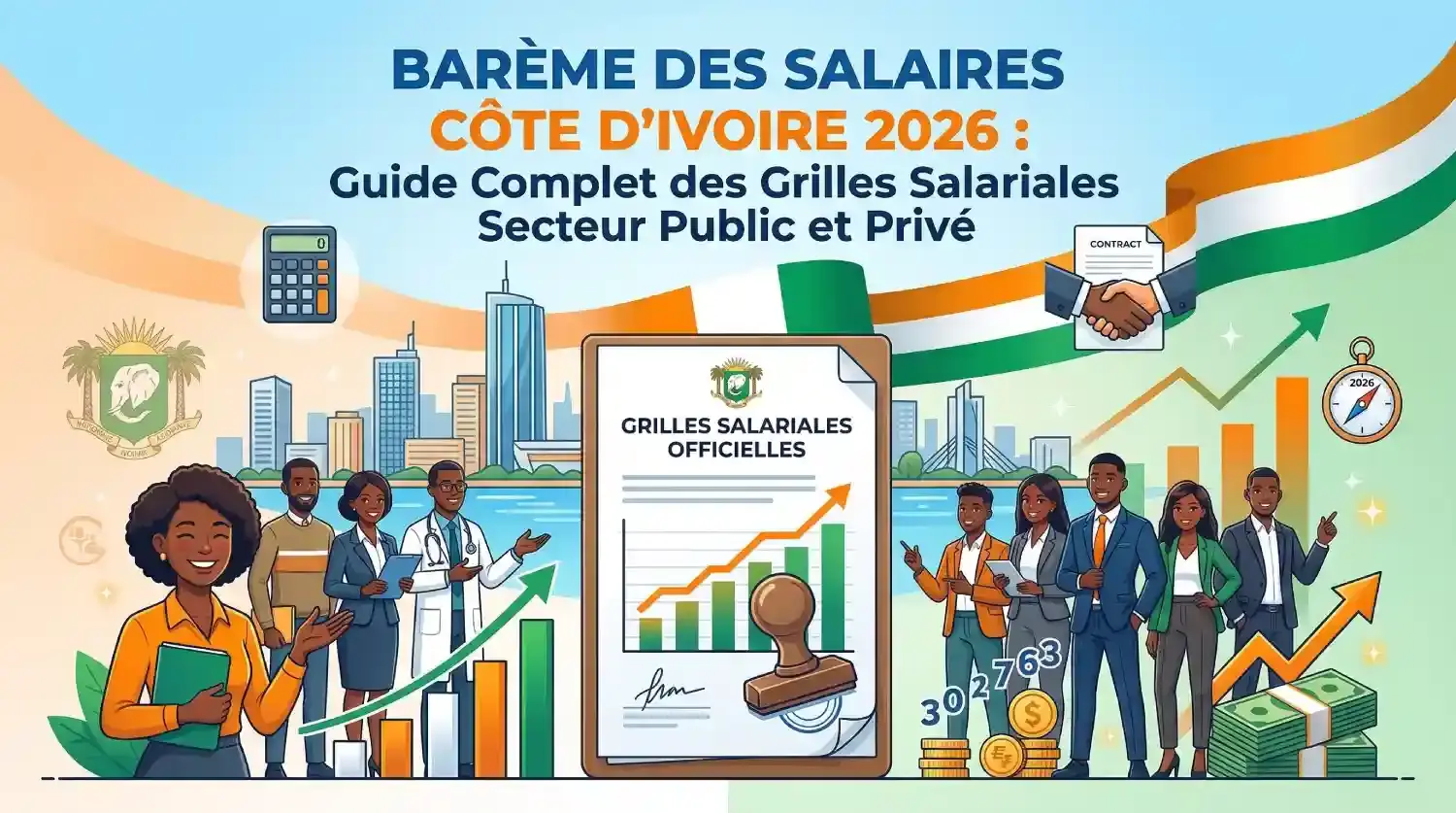Salaires Moyens par Métier en Côte d'Ivoire 2026 : Guide Complet des Rémunérations à Abidjan