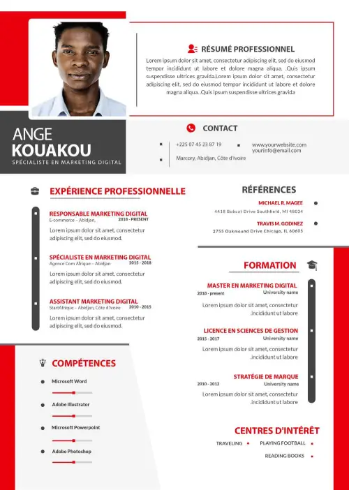 CV modèle Premium